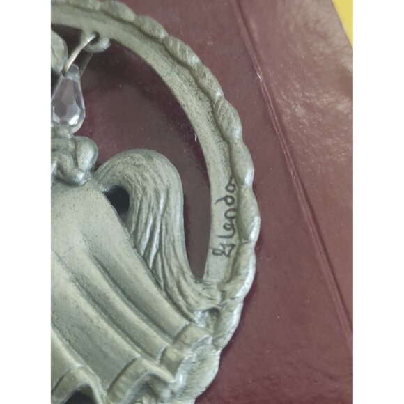 Vintage Pewter Hanging Animal Ornaments set of six signed "Glenda" - Picture 15 of 16